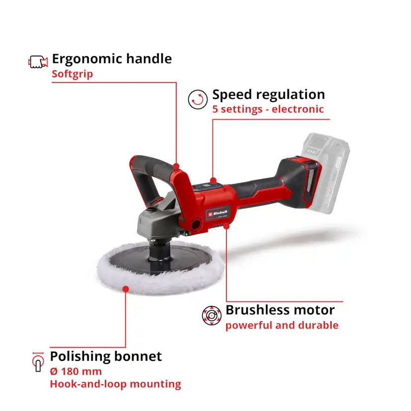 Poler og slipemaskin Einhell CE-CP 18/180 Li E-Solo