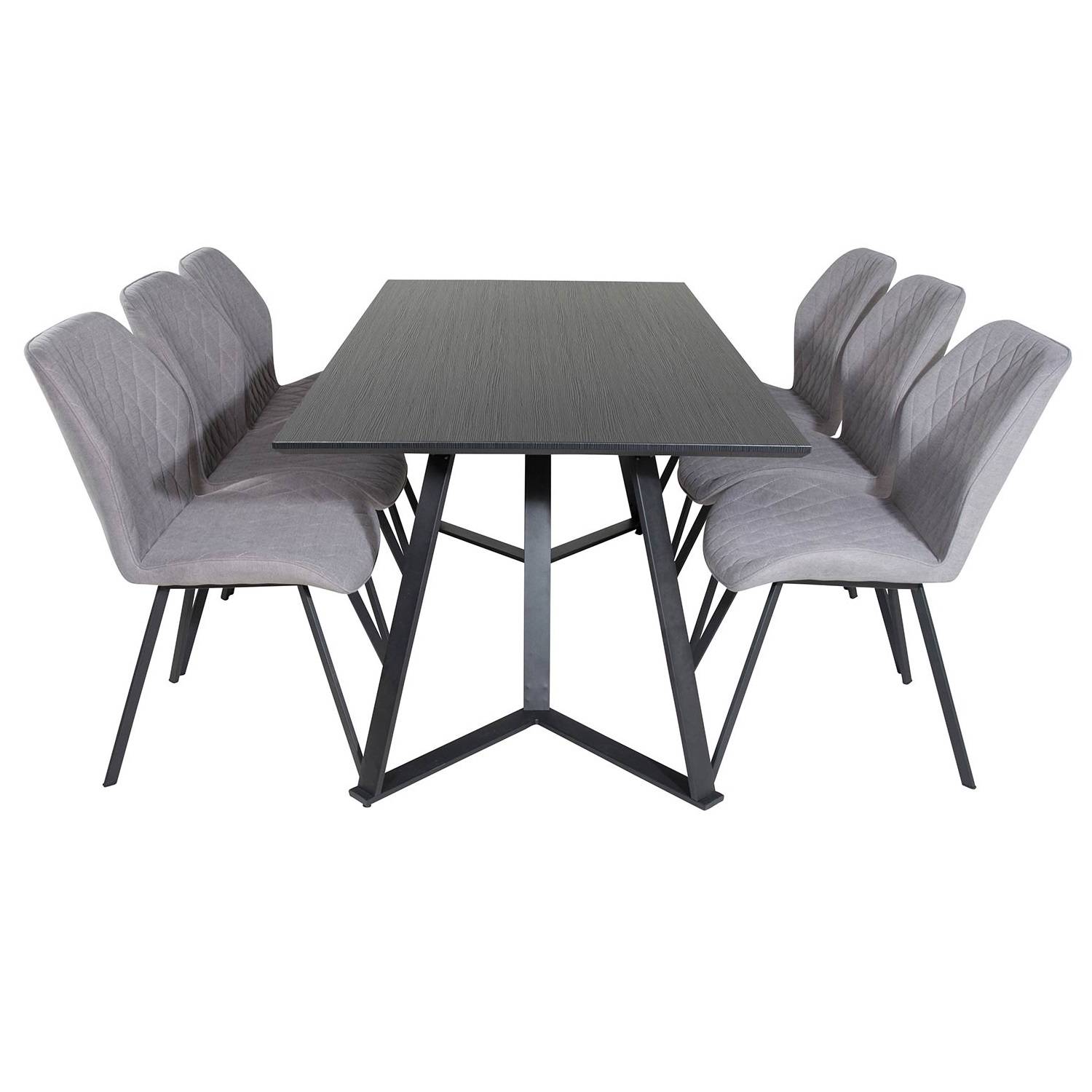 Spisegruppe Venture Home Madde med 6 Geneva Stoler