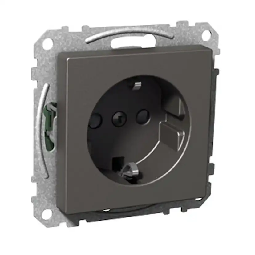 Stikkontakt Schneider Electric Exxact 1-Veis Skruterminaler