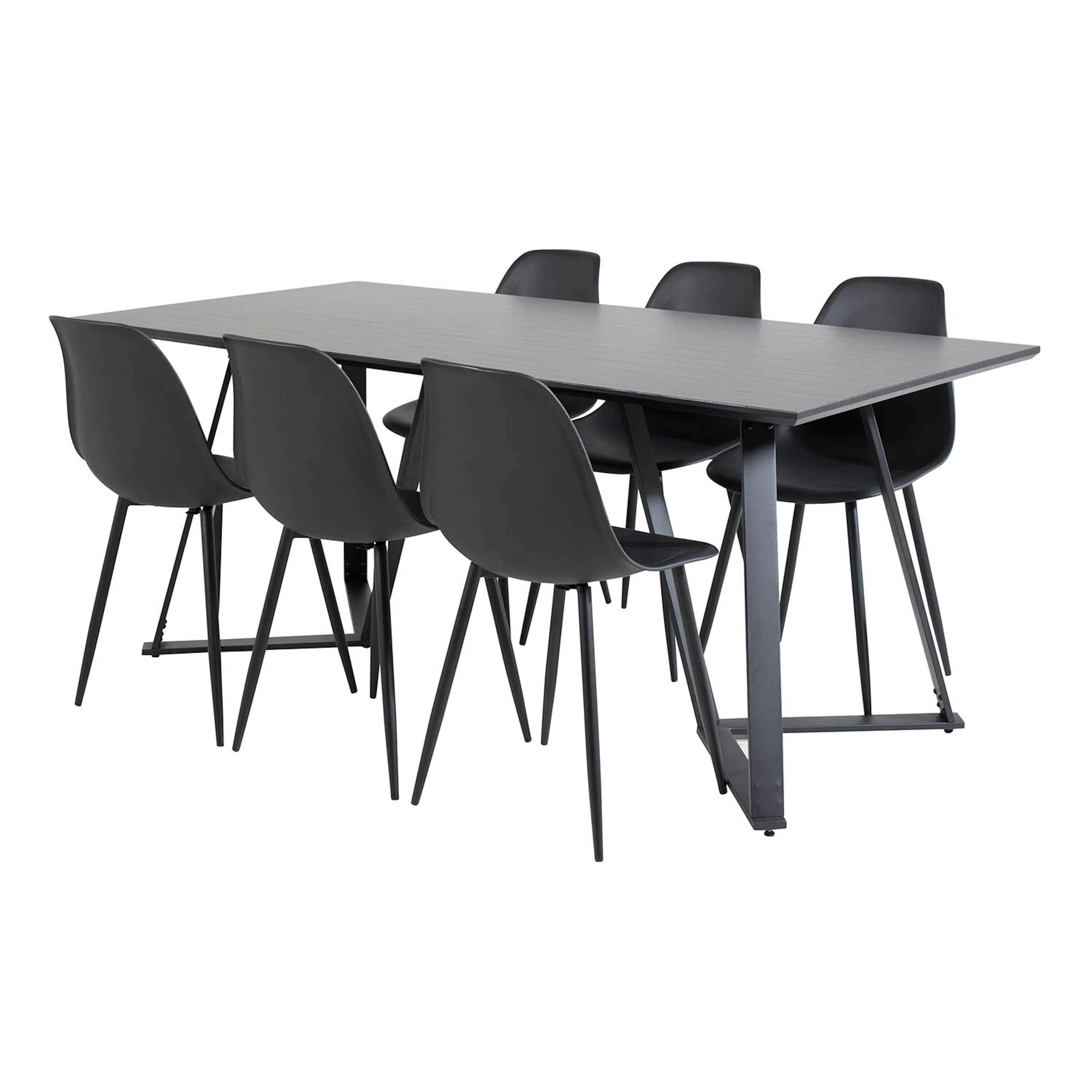 Spisegruppe Venture Home Madde med 6 Pop Stoler
