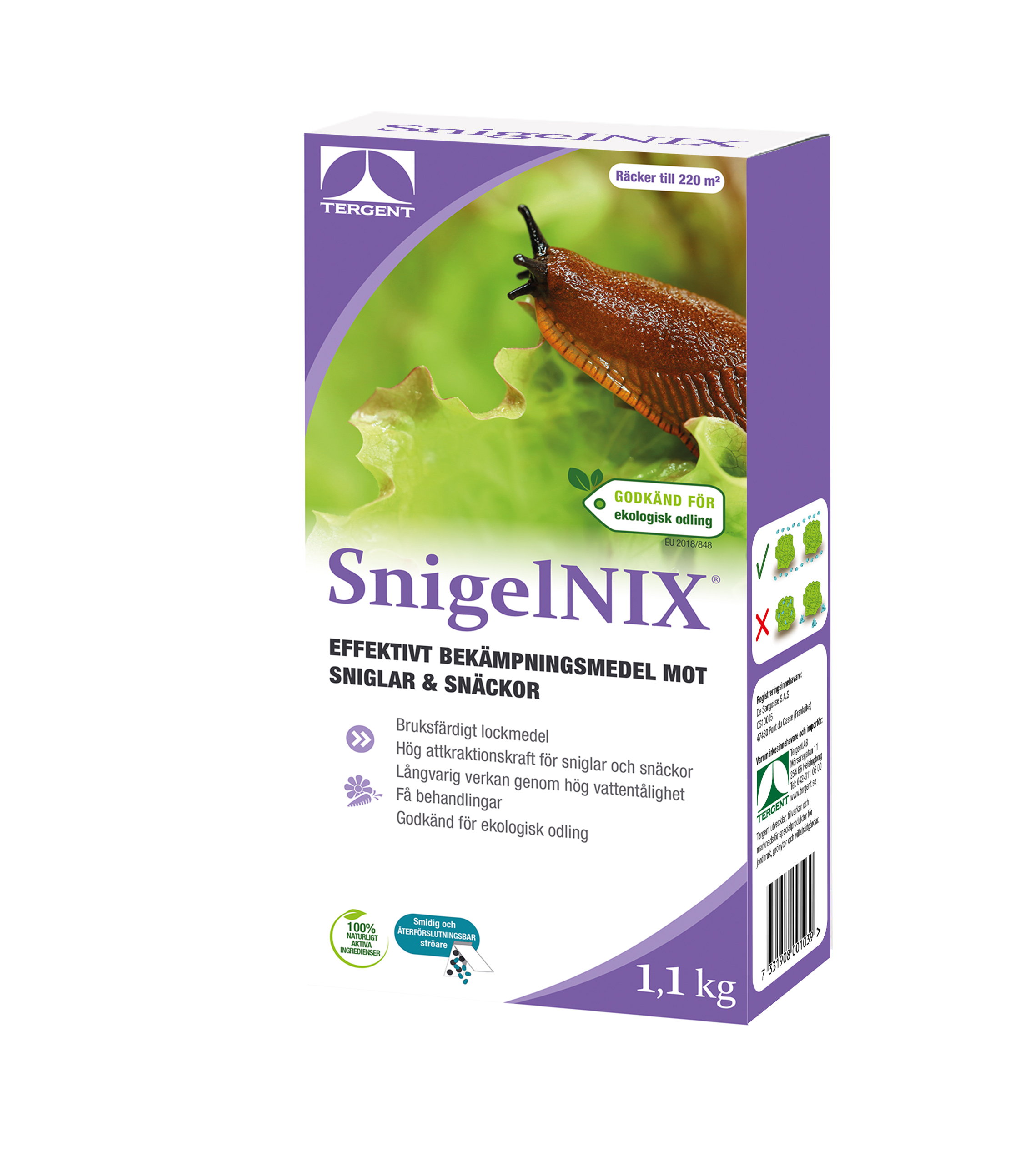 Sneglebekjemper Tergent Snegle NIX 1,1 kg