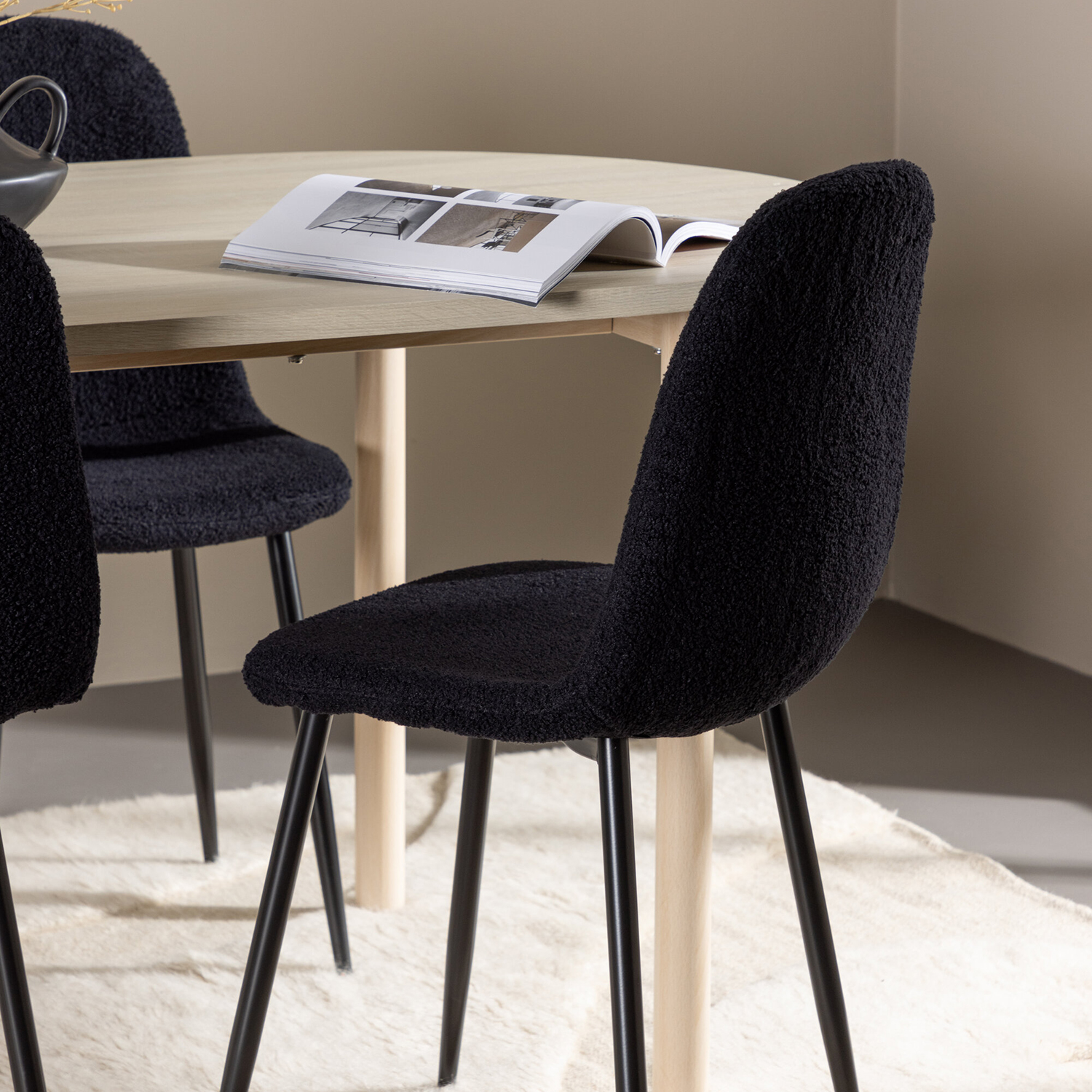 Spisegruppe Venture Home Andy 180 med 4 stk Polar Stoler Teddy