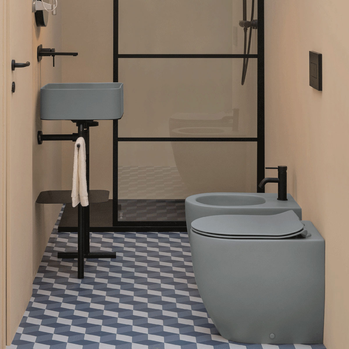 Bidé Lavabo Glomp Gulvstående BTW