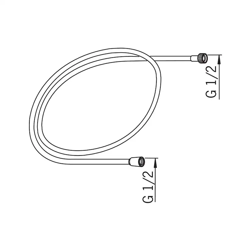 Duschslang Oras 1,5 m Vit Duschslang Oras Apollo 1,5 m