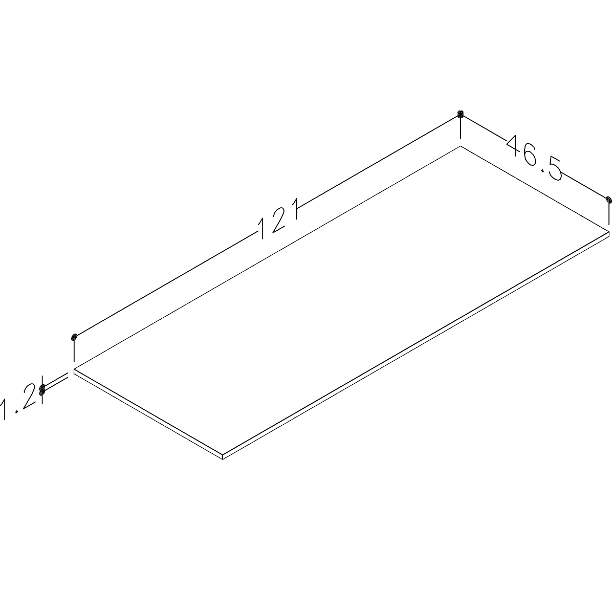 Benkeplate Korsbakken Bad Corian