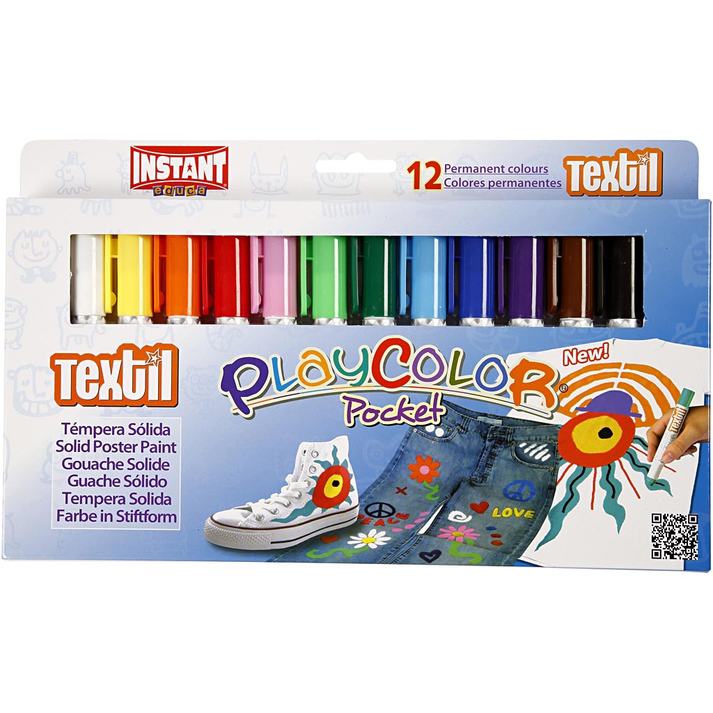 Tekstilfarge Creativ Company Playcolor Ass Farger 1 Pk