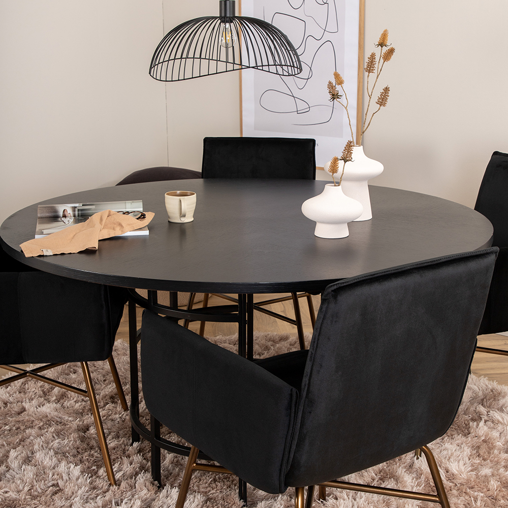 Spisegruppe furniture/fashion Copenhagen Ø140 cm med 4 Petra Stoler