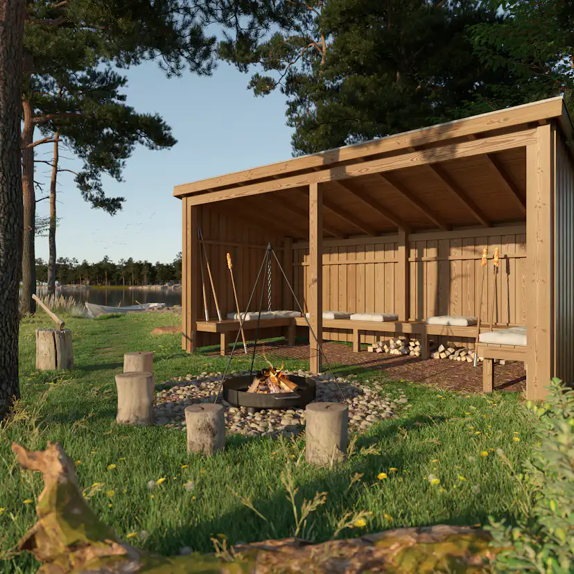 Bålhytte PLUS Nordic 9,5 m2