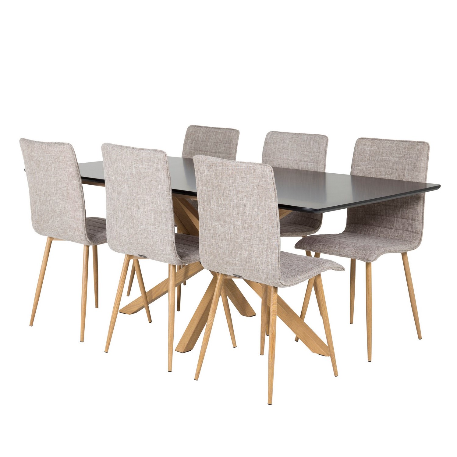 Spisegruppe Venture Home Piazza med 6stk Windu Stoler