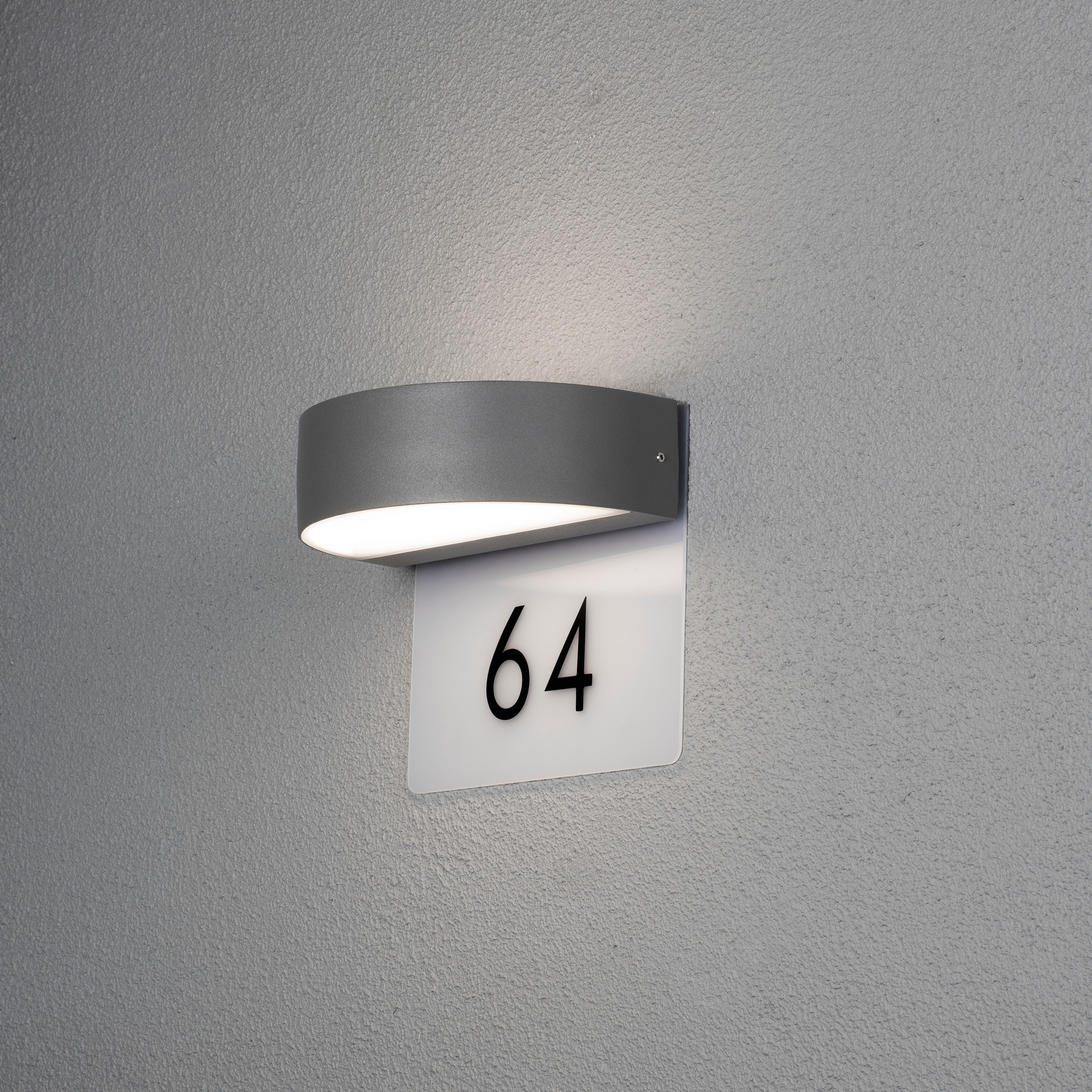 Vegglampe Gnosjö Konstsmide Monza LED 2X4 5W med Husnummer