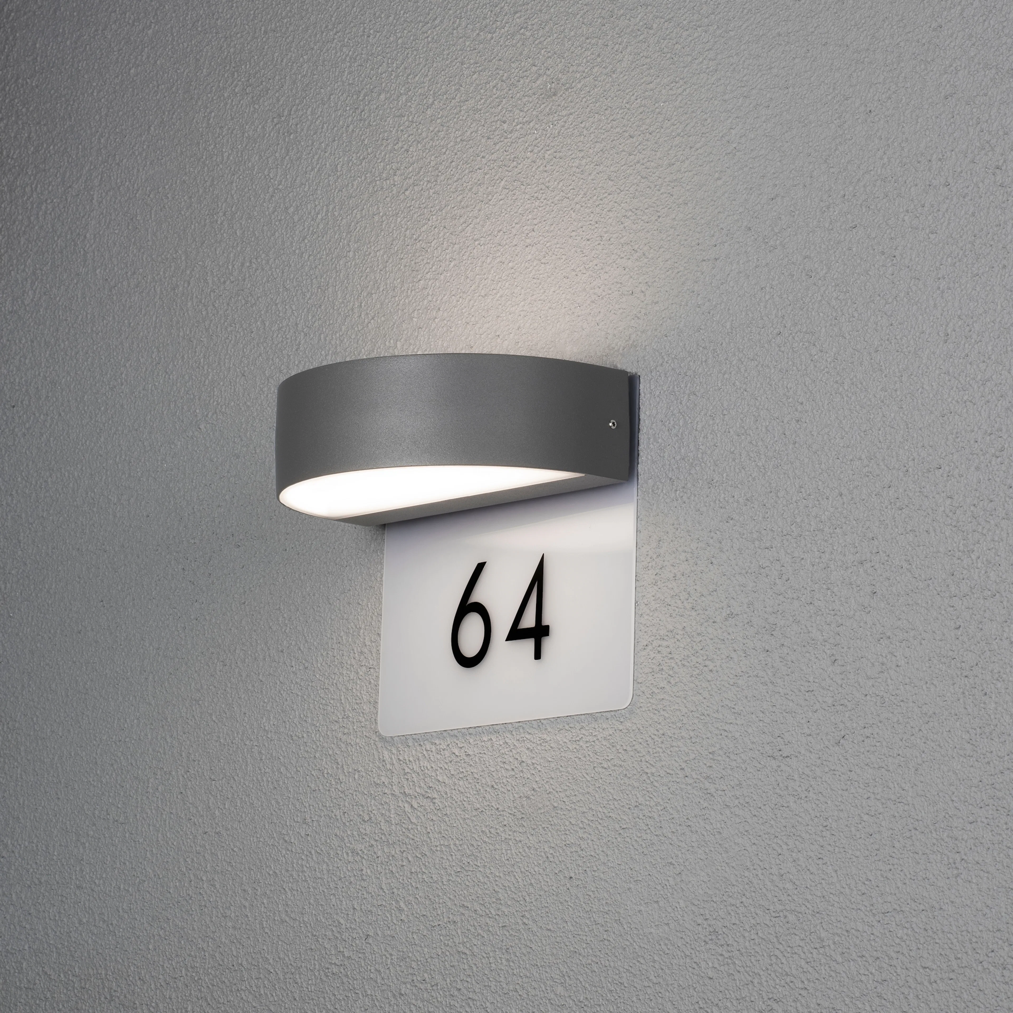 Vegglampe Gnosjö Konstsmide Monza LED 2X4 5W med Husnummer