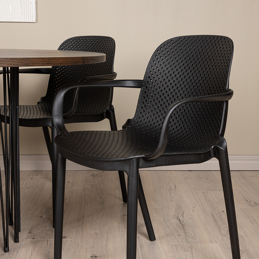 Spisegruppe furniture/fashion Stone Rund med 4 Baltimore Stoler