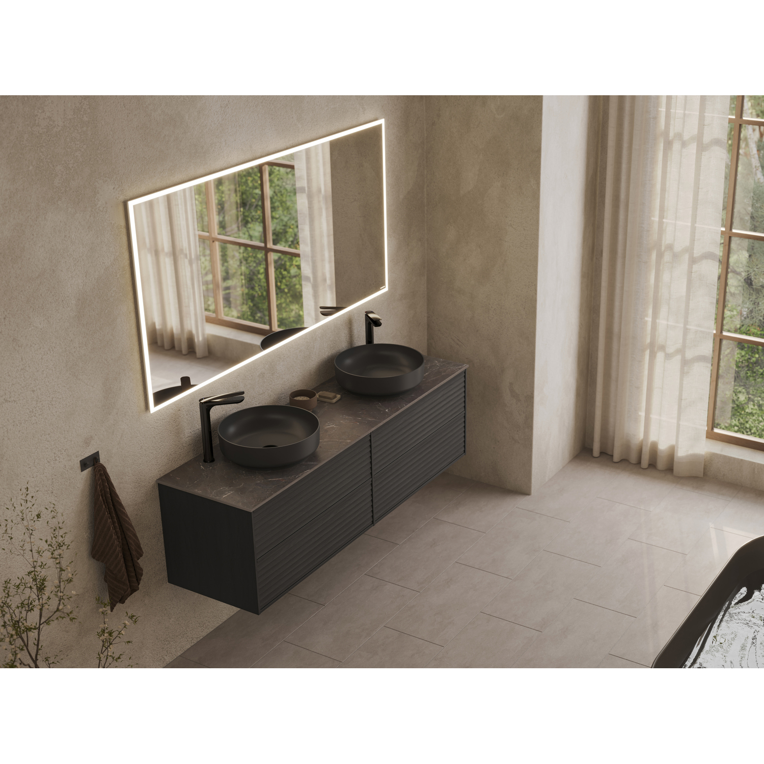 Bänkskiva Svedbergs Silva för Dubbla Tvättställ | badrum - badrumsmobler - tillbehor-badrumsmobler | KakelKungen