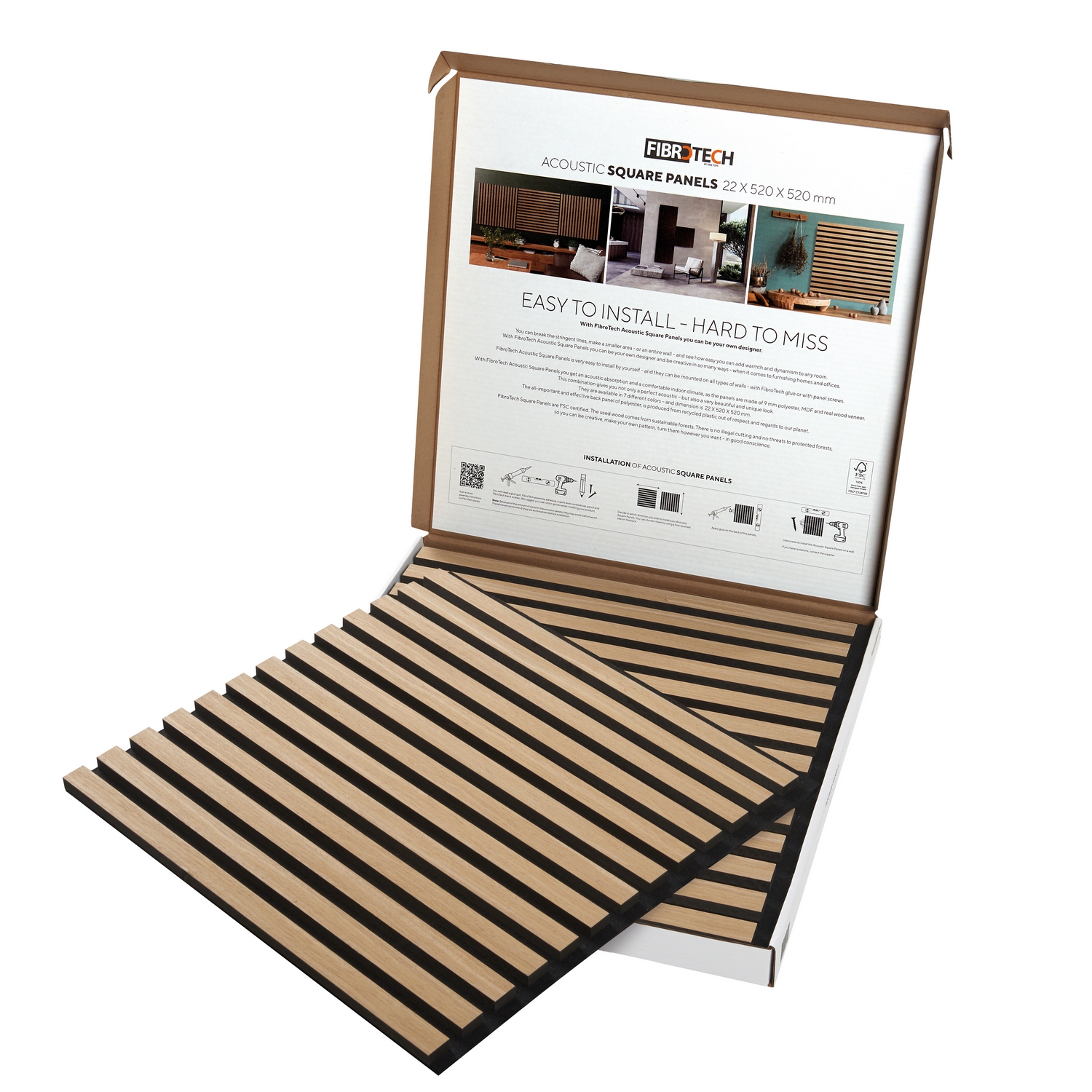 Akustikkpanel Fibrotech Square