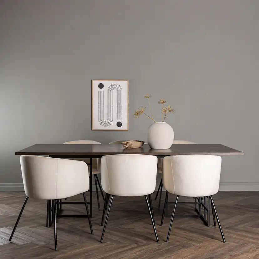 Spisegruppe Venture Home Ystad med 6 stk Berit Stoler