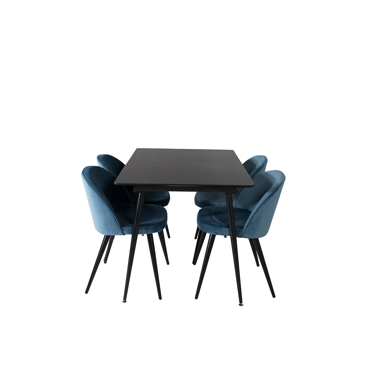 Spisegruppe Venture Home Silvia med Innleggsplate og 4 Valentina Stoler