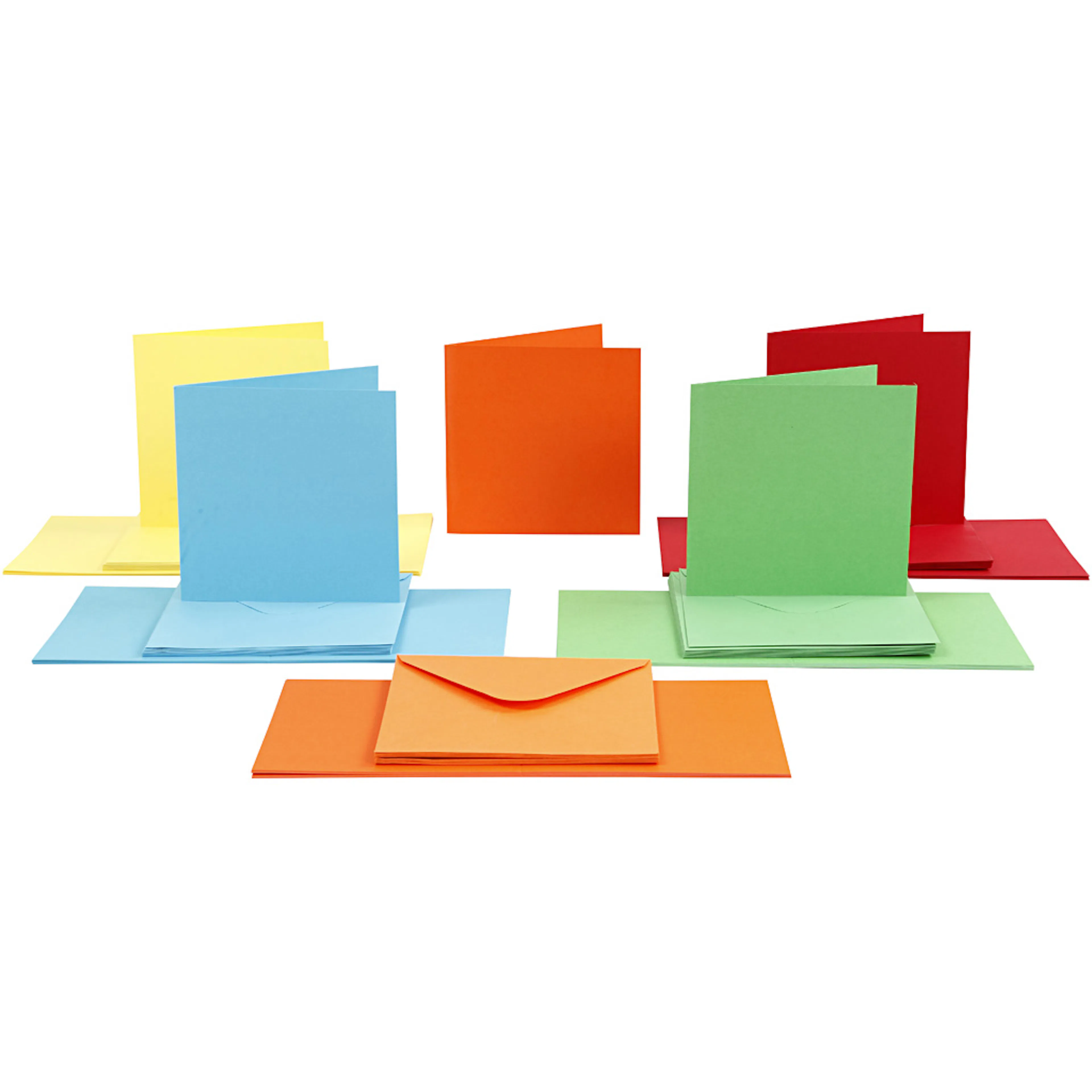 Kort Creativ Company og Konvolutt Kortstr 15x15 cm Konvstr 16x16 cm 50 sett/1 Pk