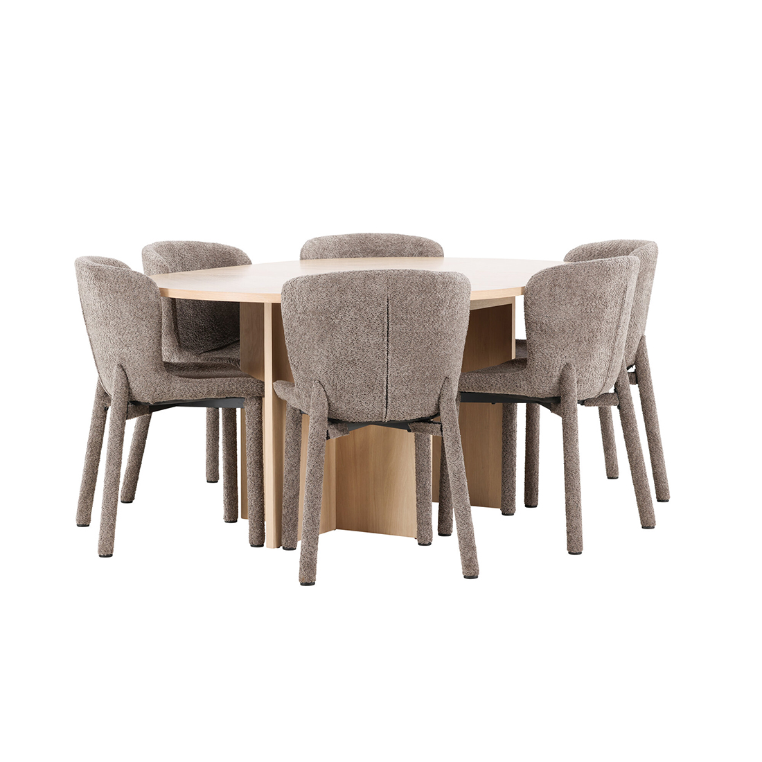 Spisegruppe Venture Home Strada Ø120 cm med 6st Astoria Spisestoler