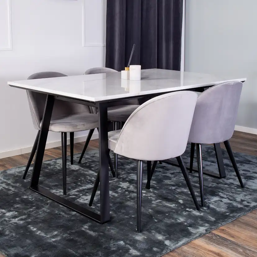 Spisegruppe Venture Home Estelle med 4 Valentina Stoler
