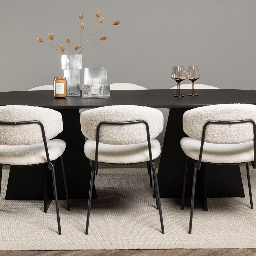 Spisegruppe Venture Home Bootcut Oval med 6 Chico Stoler