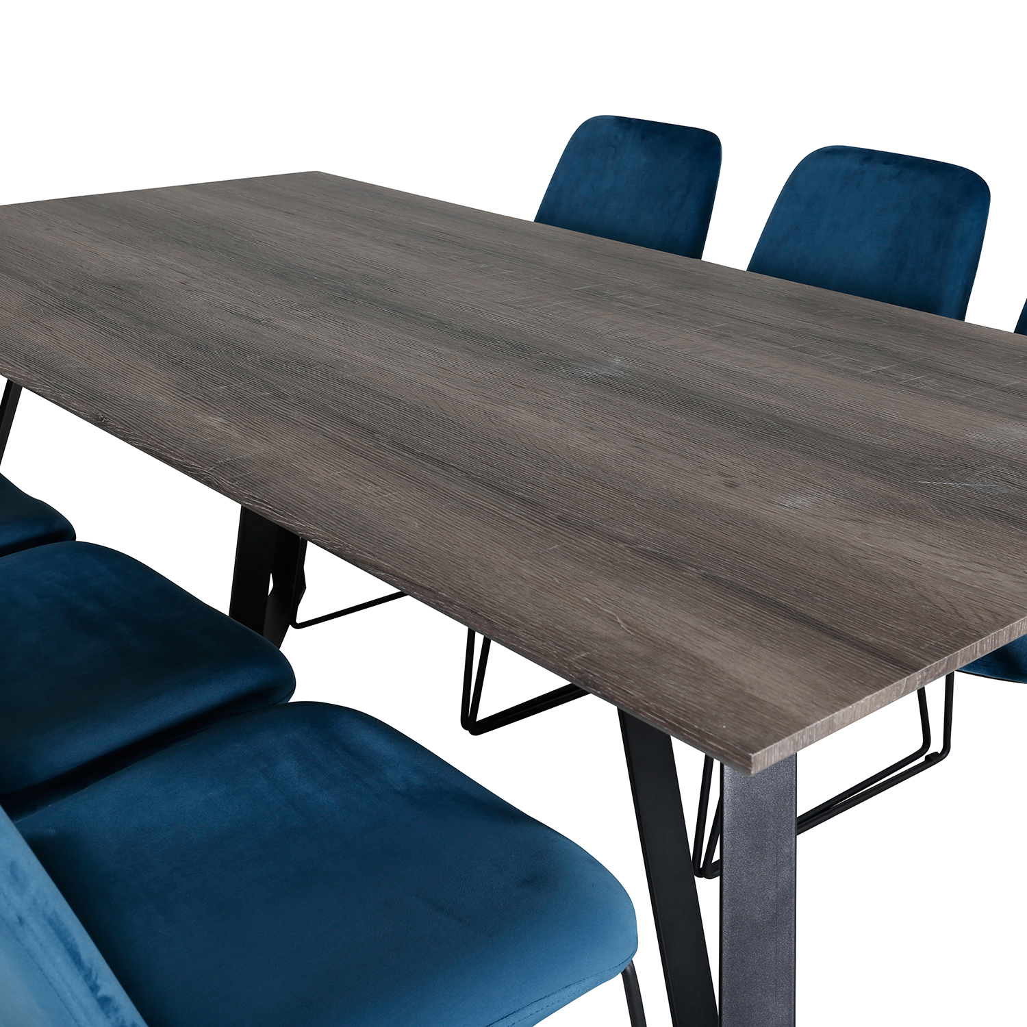 Spisegruppe Venture Home Madde med 6 Muscot Stoler Fløyel