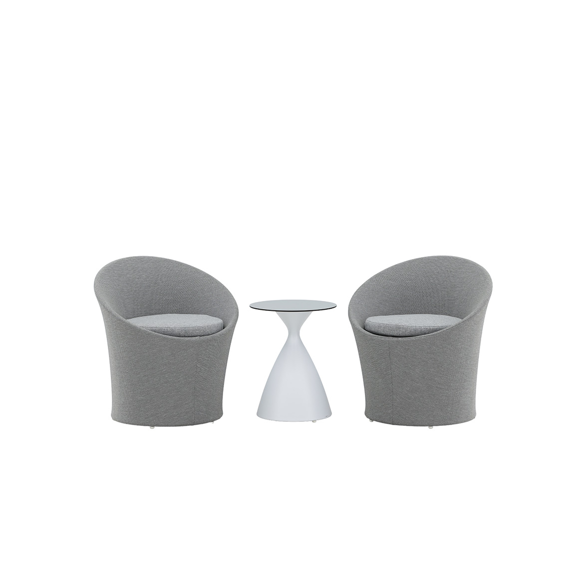 Spoga, Lounge Set, White, Grey Loungesett Venture Home Spoga