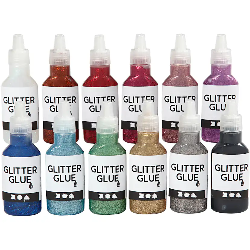 Glitterlim Creativ Company Ass Farger 12 stk/1 Pk
