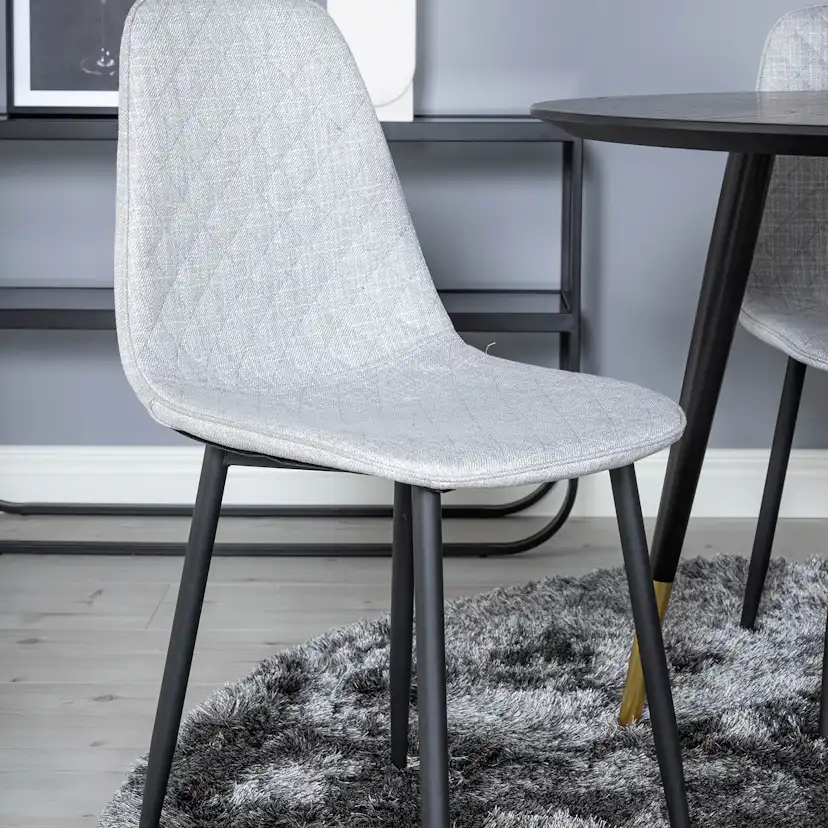 Spisegruppe Venture Home Dipp Ø115 cm med 4 Polar Stoler