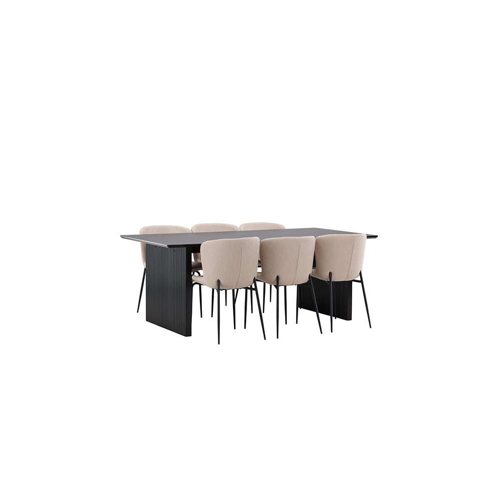 Spisegruppe Venture Home Vail med 6 Modesto Stoler