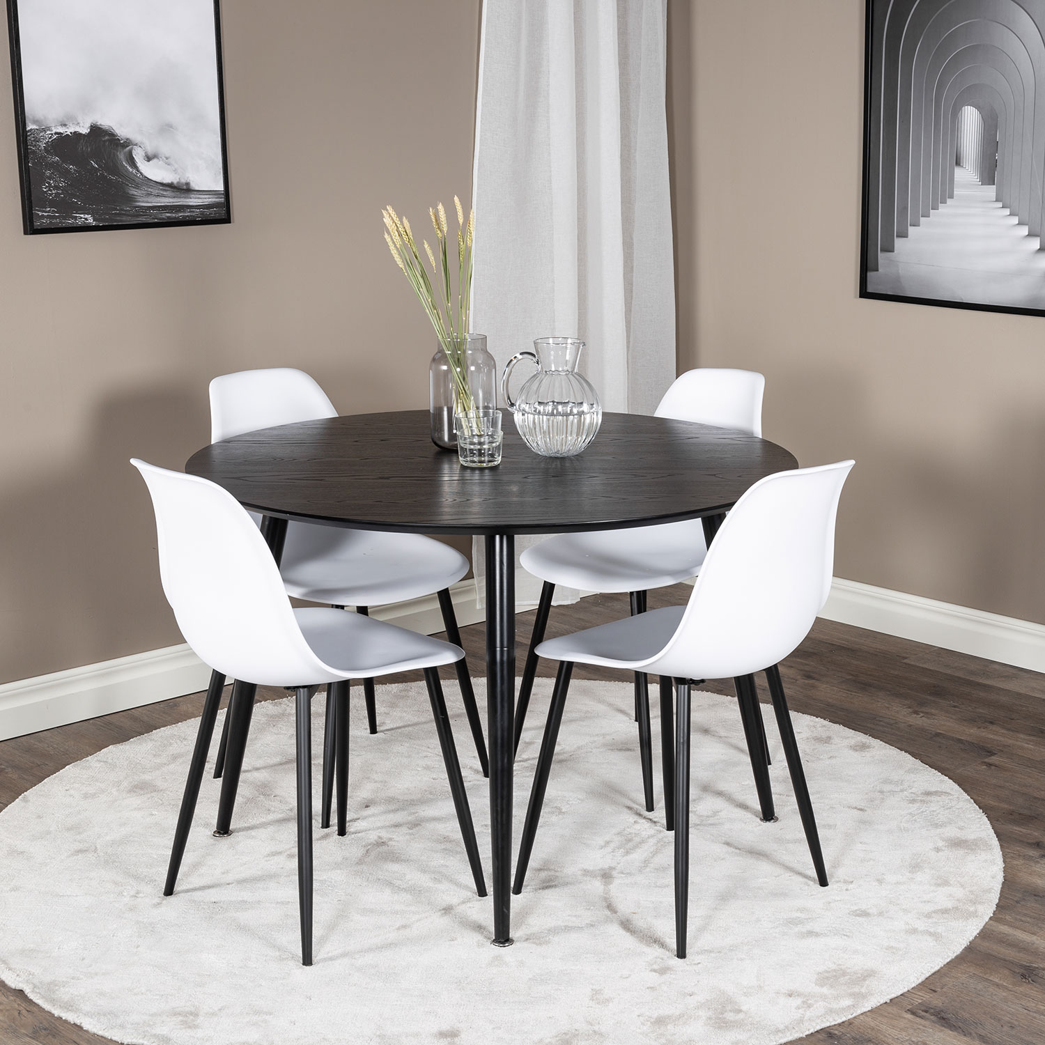 Spisegruppe Venture Home Dipp med 4 Polar Plastic Stoler