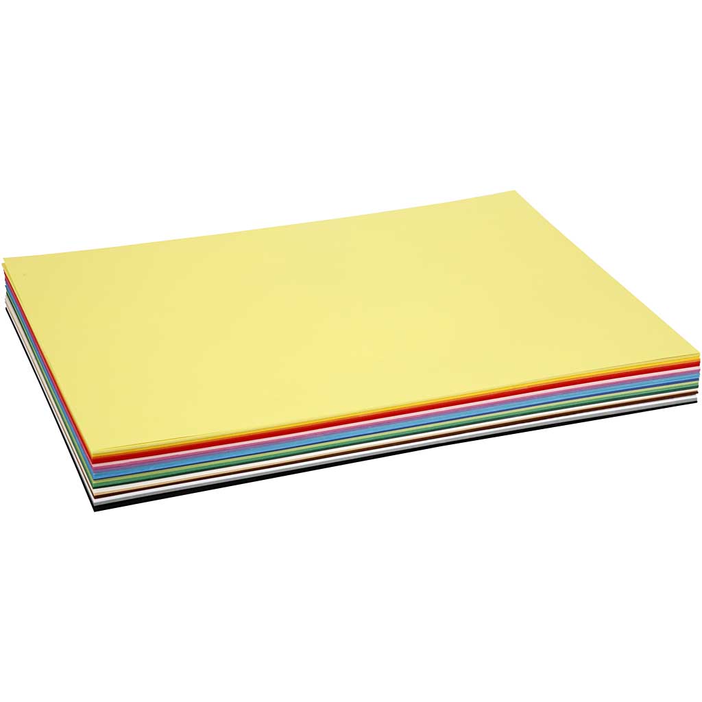 Creativ kartong, mixade färger, A2, 420x600 mm, 180 g, 20 mi 20 st
