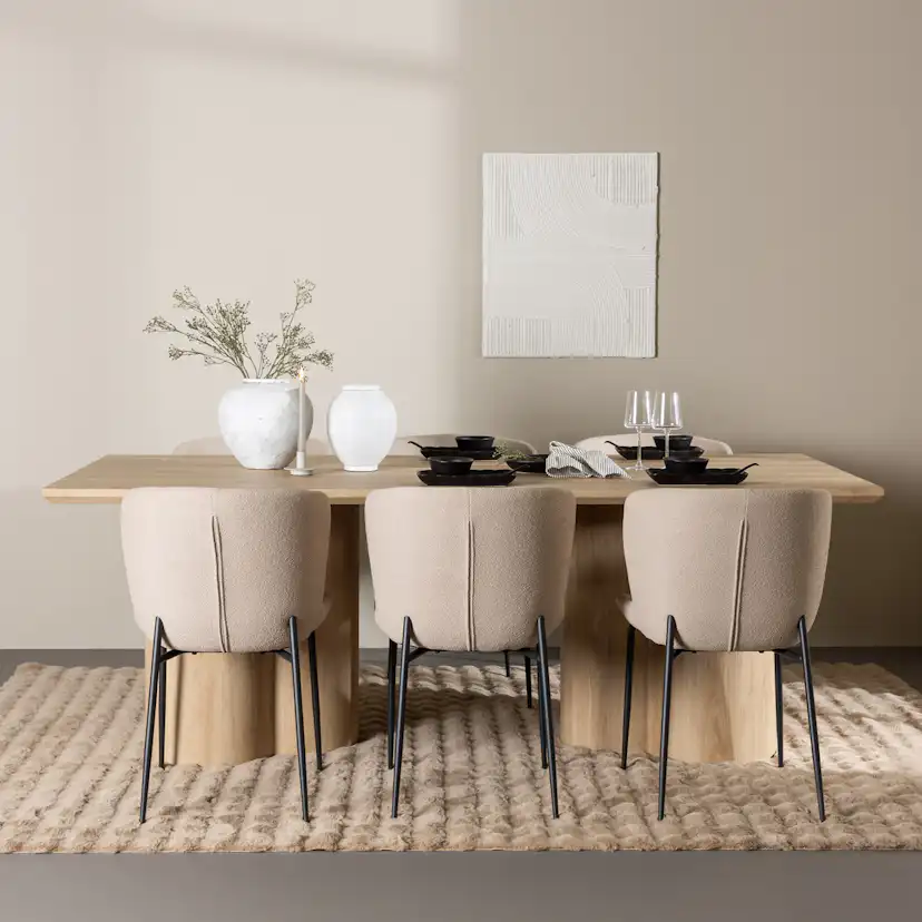 Spisegruppe Venture Home Olivia 210 med 6 stk Modesto Stoler