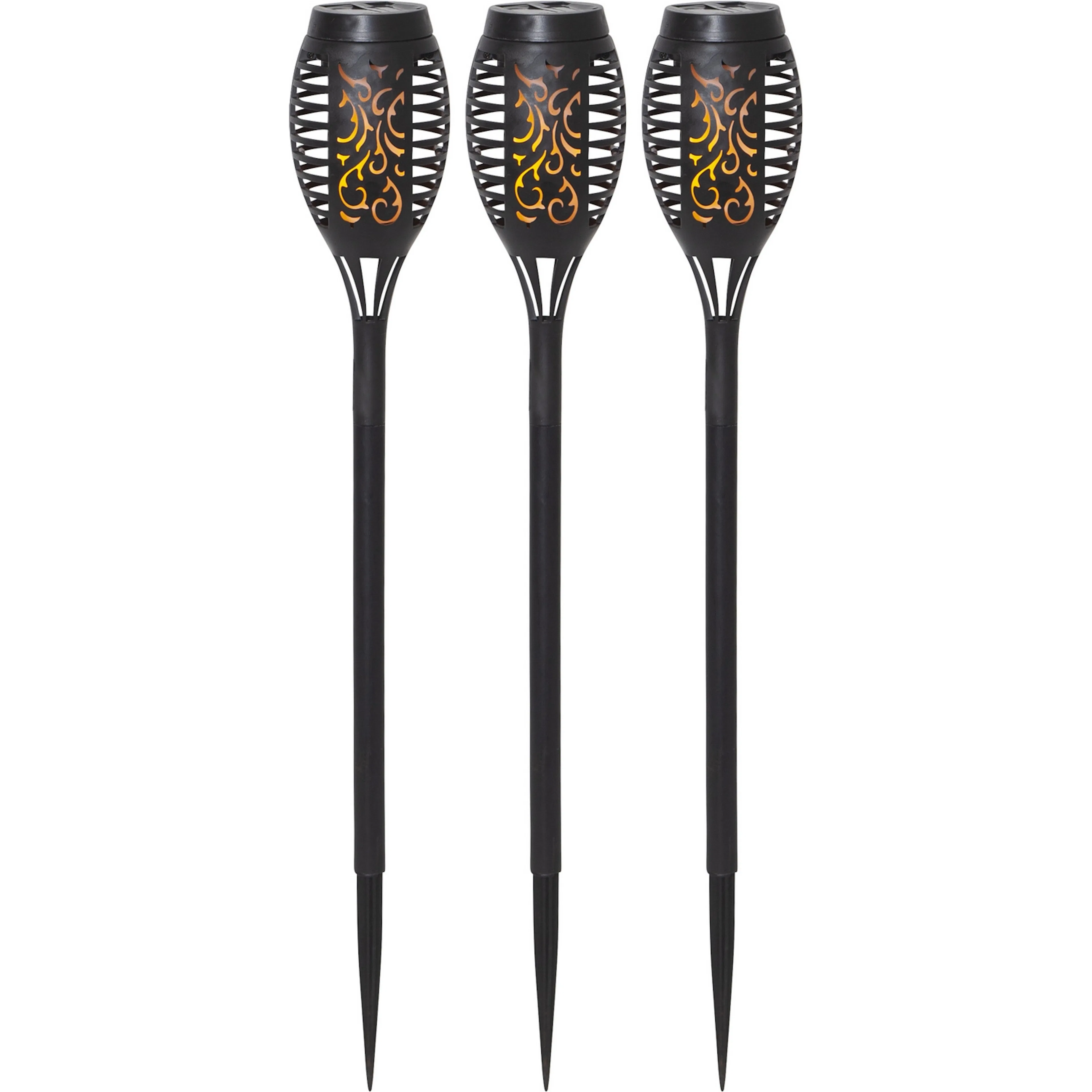 Solcelle Fakkel Star Trading Flame Mini Torch Kampanje 3-pk Skumring