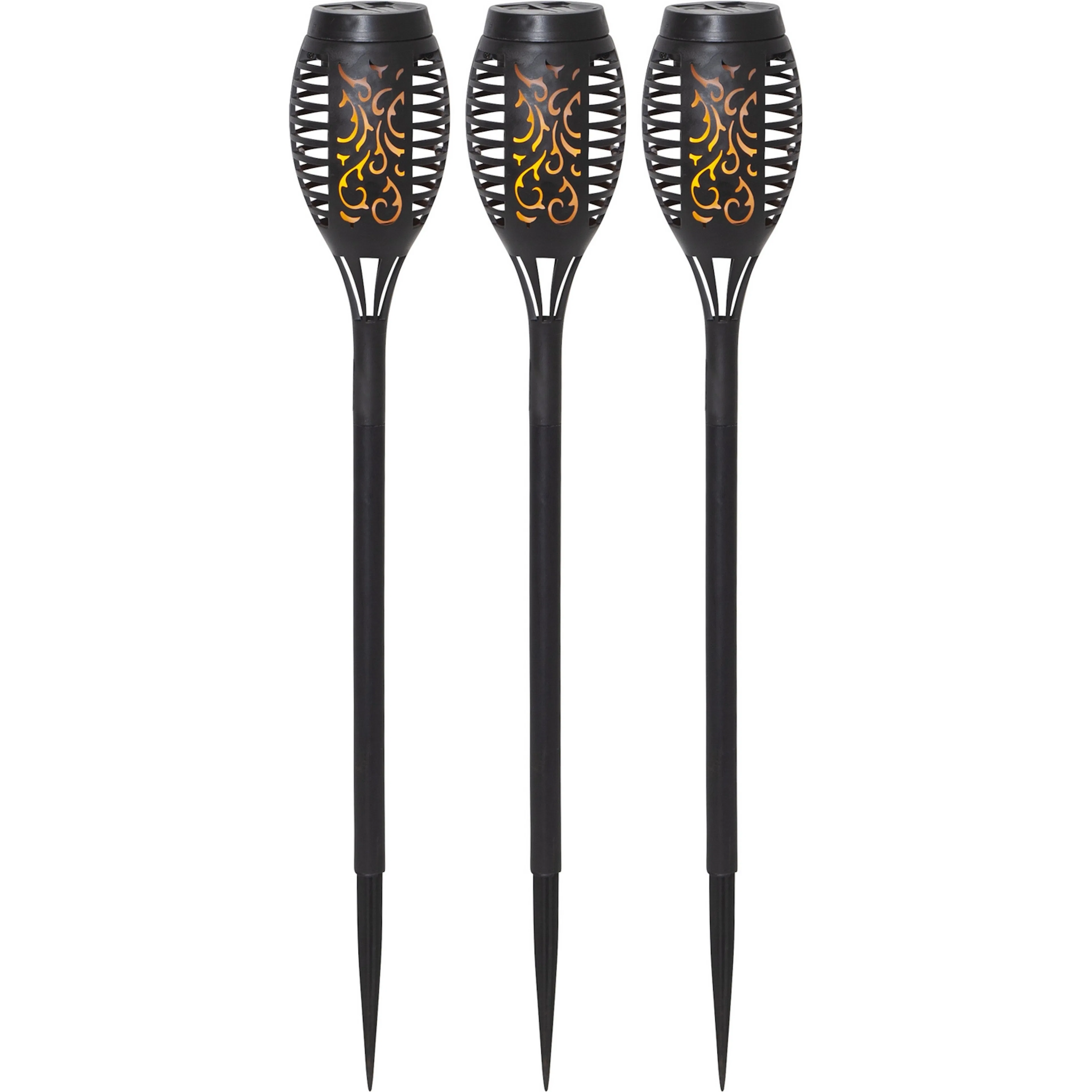 Solcelle Fakkel Star Trading Flame Mini Torch Kampanje 3-pk Skumring