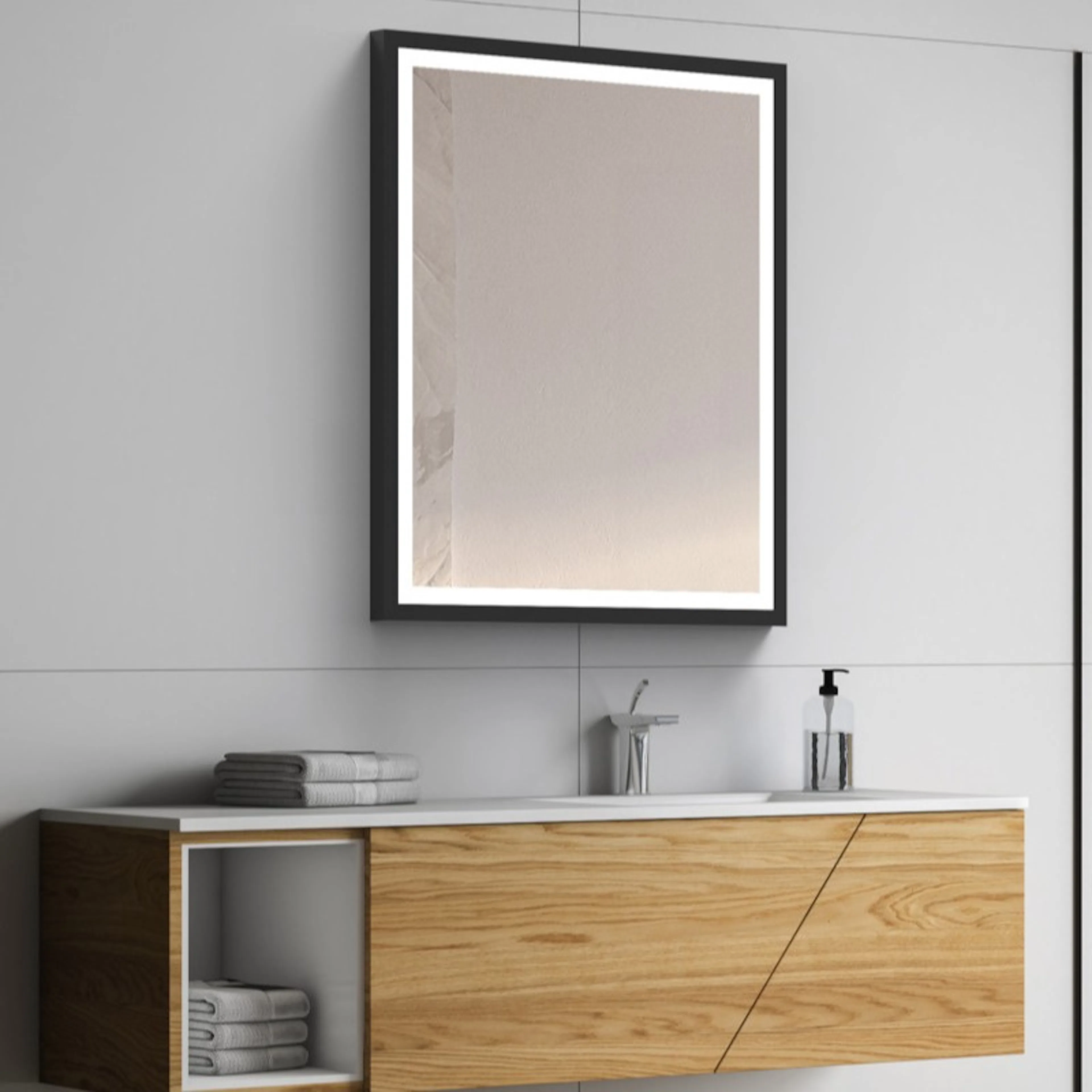 Speil Vidi Frame med LED-belysning