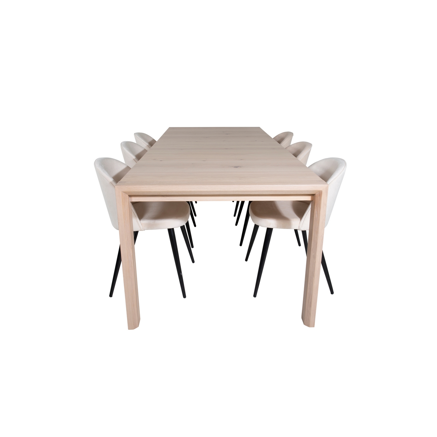 Spisegruppe Venture Home Shy med 6 Valentina Spisestoler