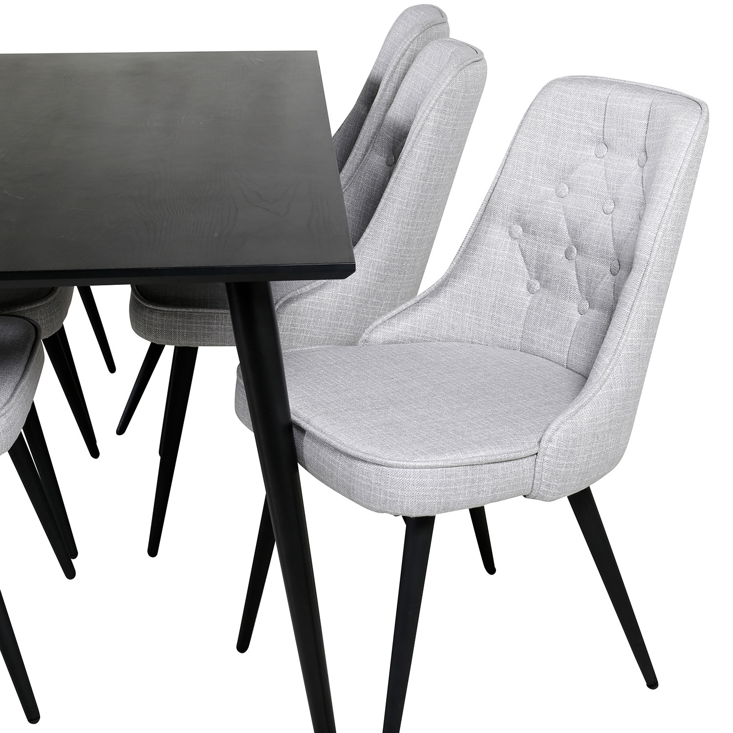 Spisegruppe Venture Home Dipp med 6 Velvet Deluxe Stoler