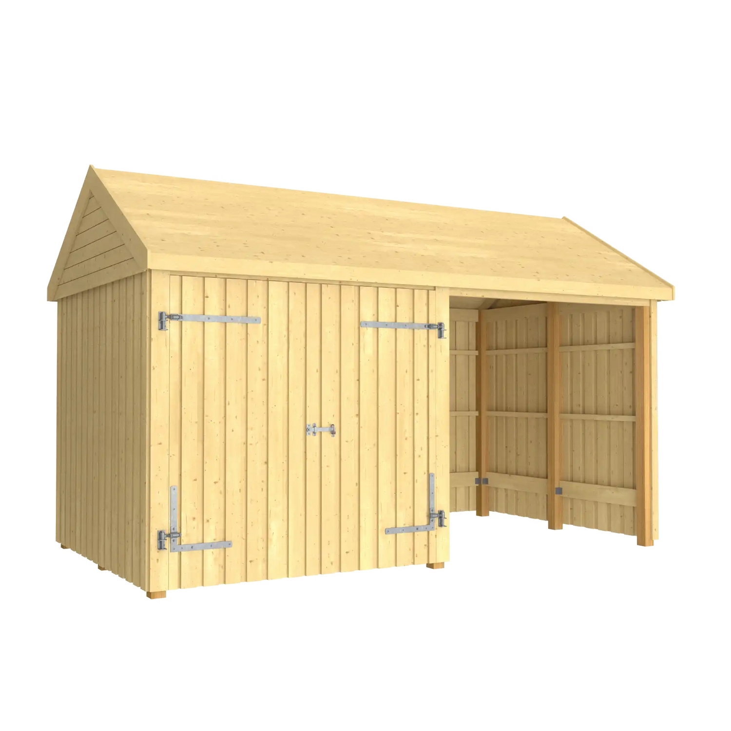 Utebod PLUS Classic Multi Hagehus 2 Moduler Dobbeldør Åpen 10m2