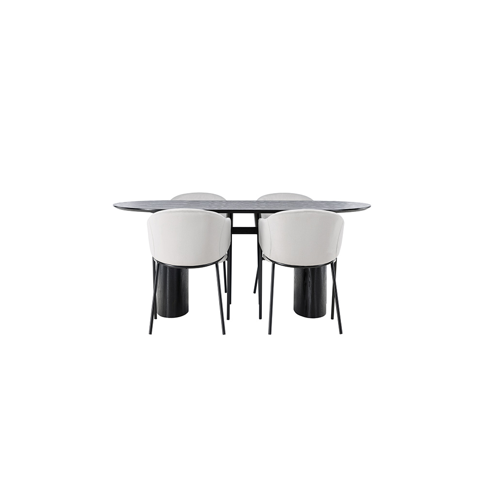 Spisegruppe Venture Home Isolde med 4 stk Evelina Stoler