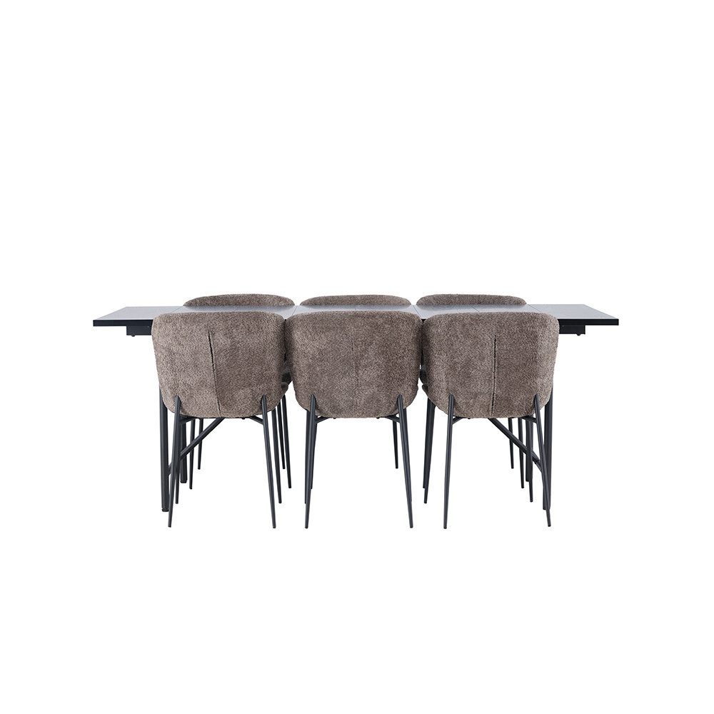 Spisegruppe Venture Home Astrid med 6 Modesto Stoler