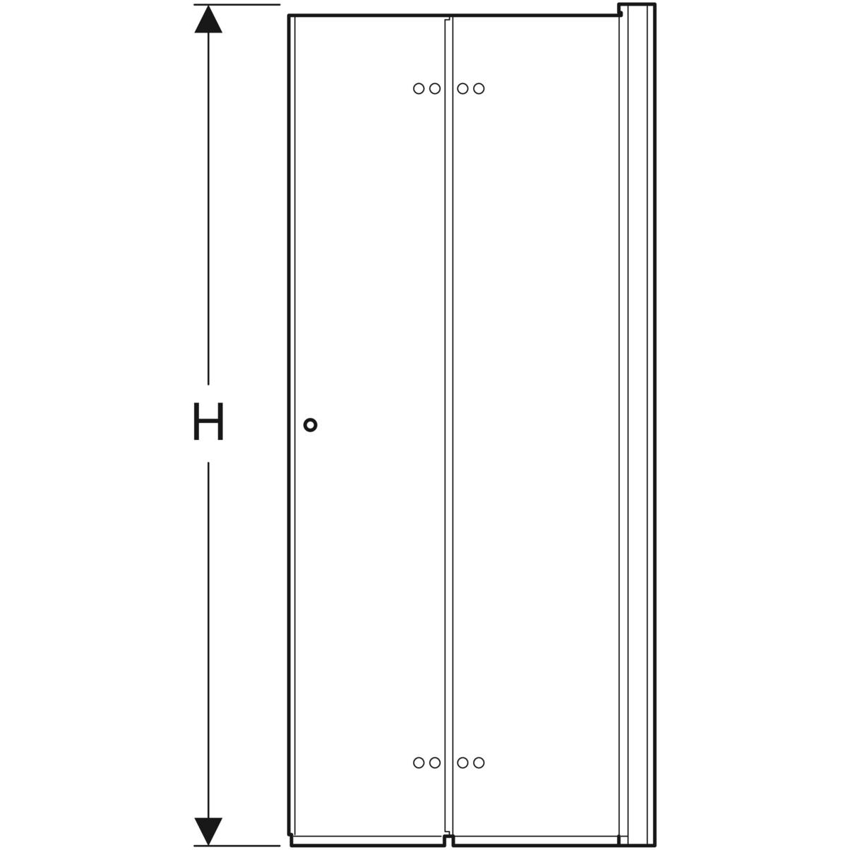Contura Shower Showerama 10-11 vikdörr: L=70cm, Silverfärger / Glas tra BxH:700x2000, Höger