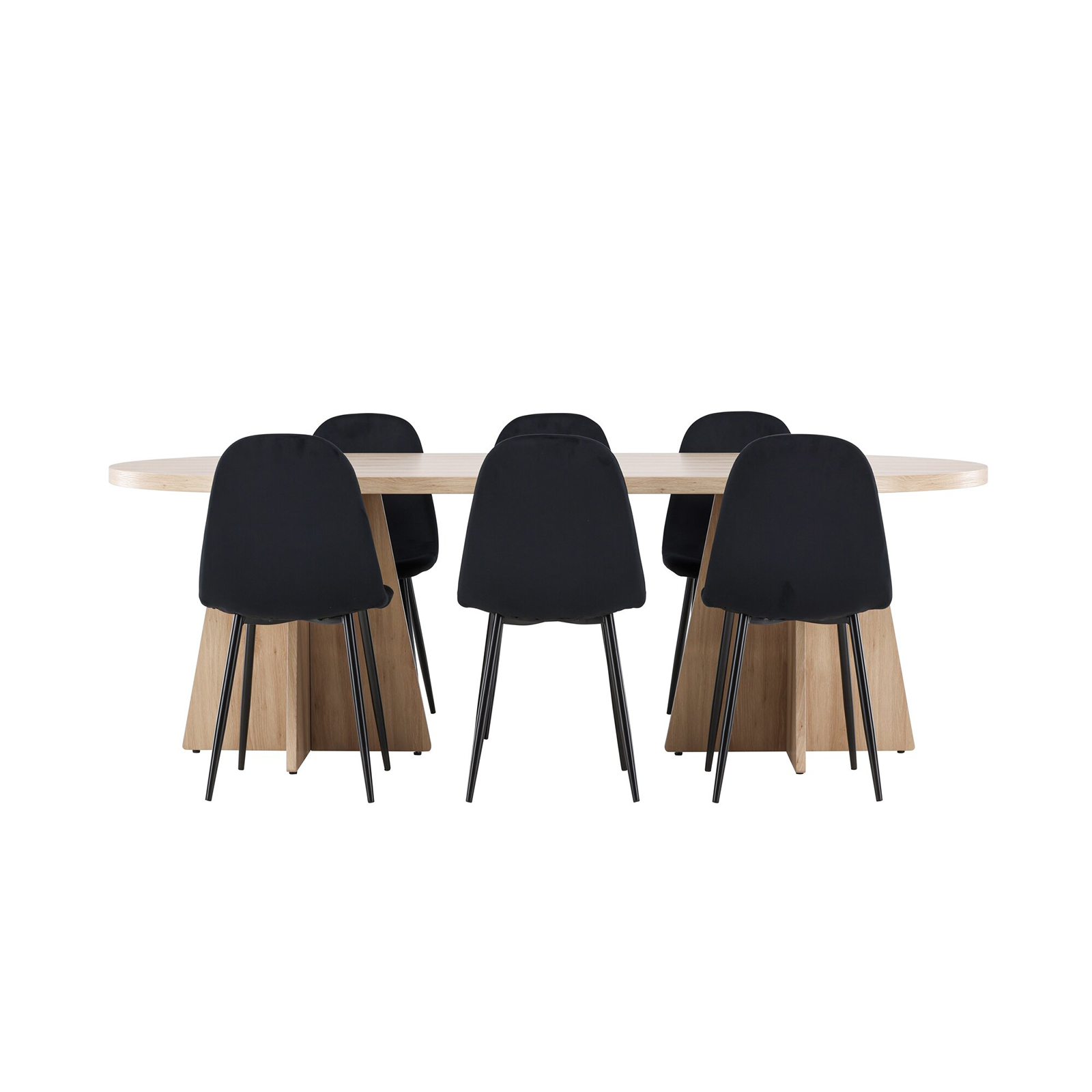 Spisegruppe Venture Home Bootcut 230 med 6 stk Polar Stoler Fløyel
