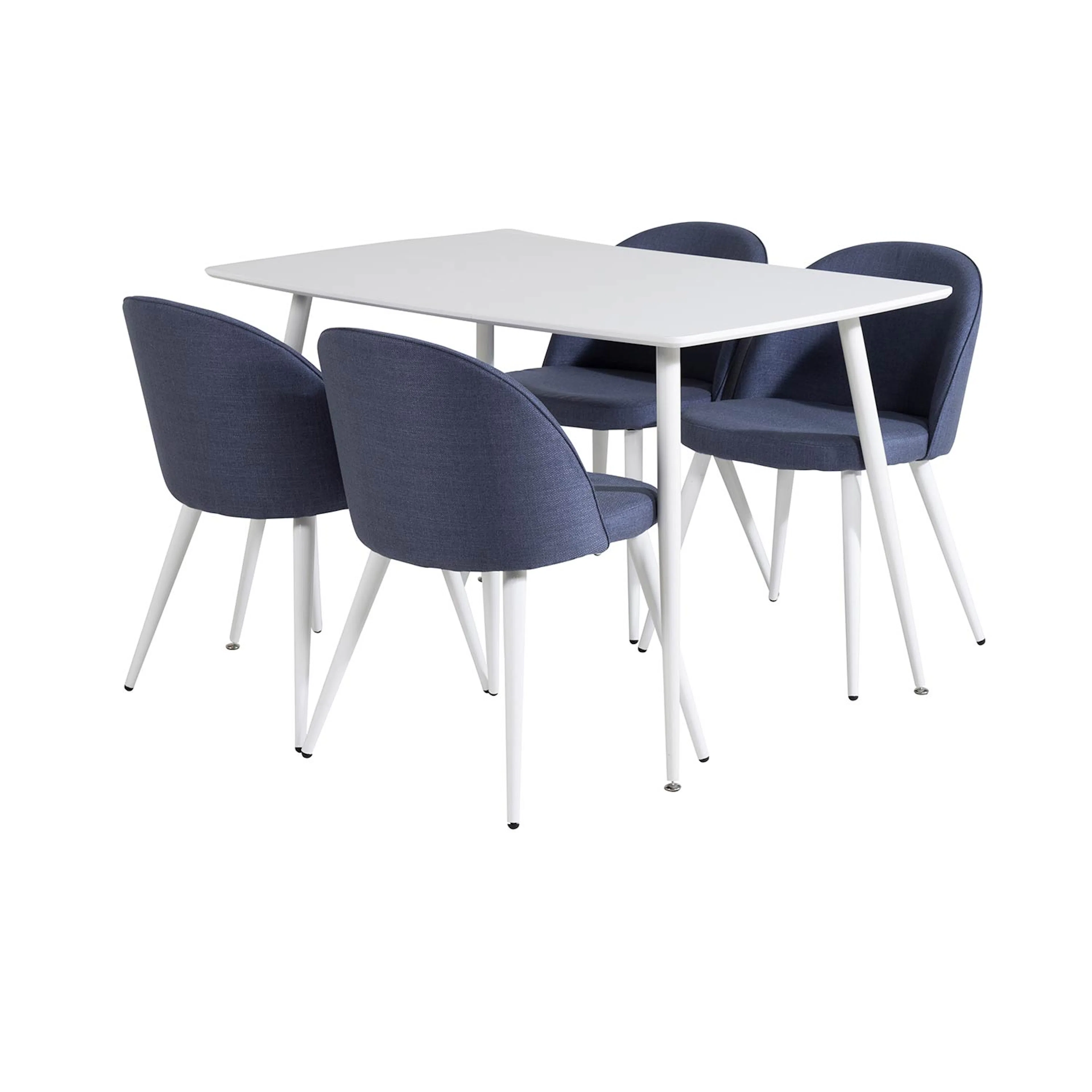 Spisegruppe Venture Home Pobbie med 4 Valentina Stoler Polyester