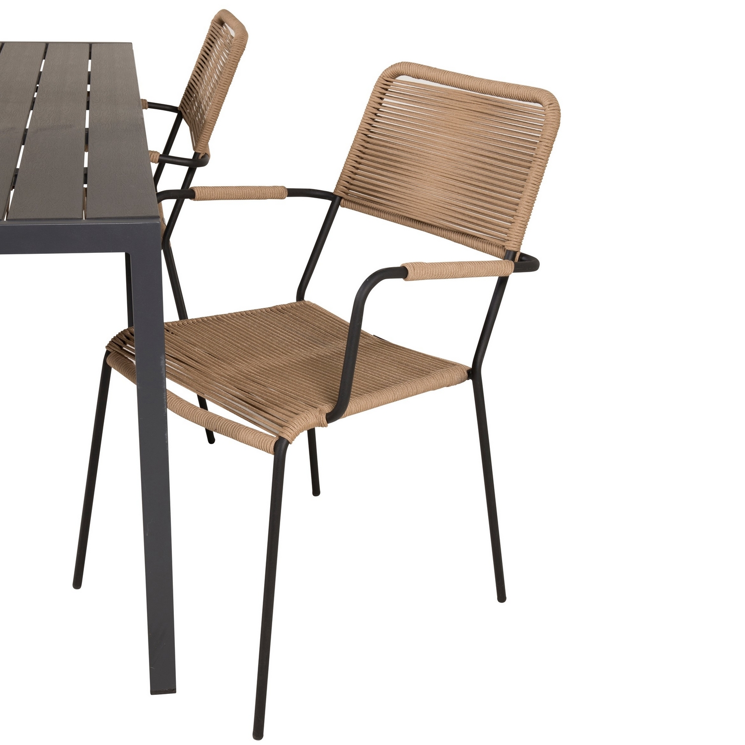 Spisegruppe Venture Home Bront 150 med 4 Leon Lenestoler