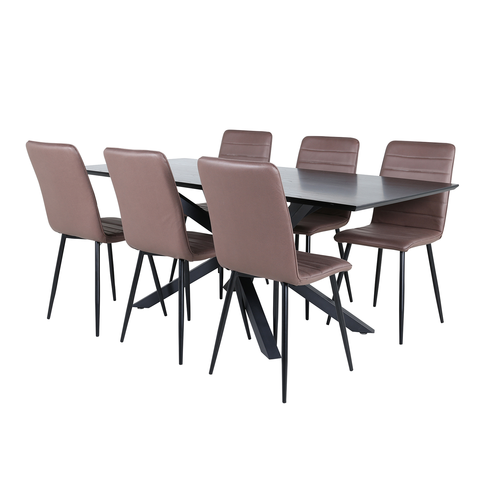Spisegruppe Venture Home med Piata Spisebord og 6 Walerina Spisestoler