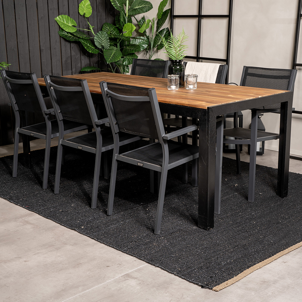 Spisegruppe Venture Home Berfin med 6 Copacabana Spisestoler