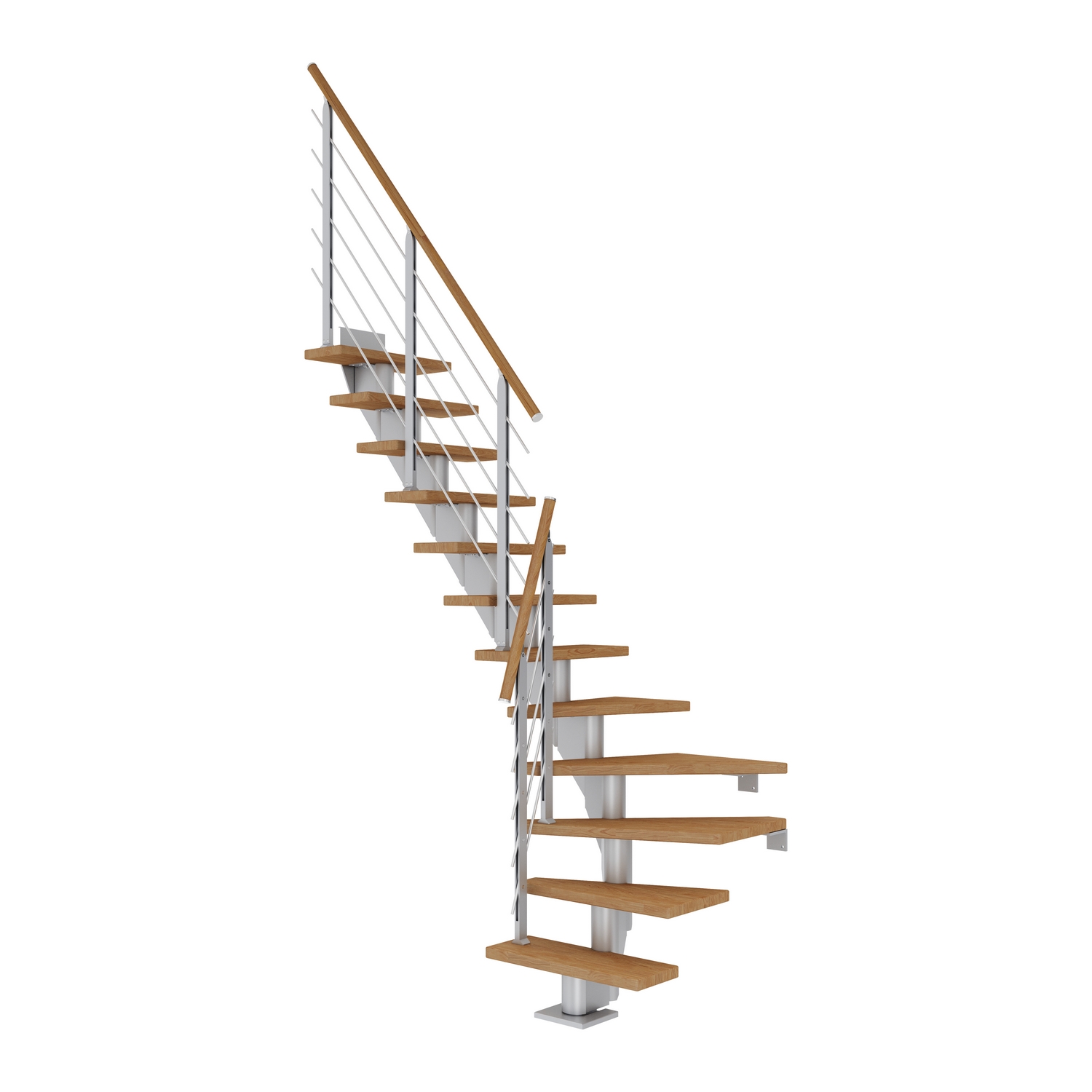 Plassbesparende Trapp Dolle Frankfurt Eik Oljet 1/4-Sving Design