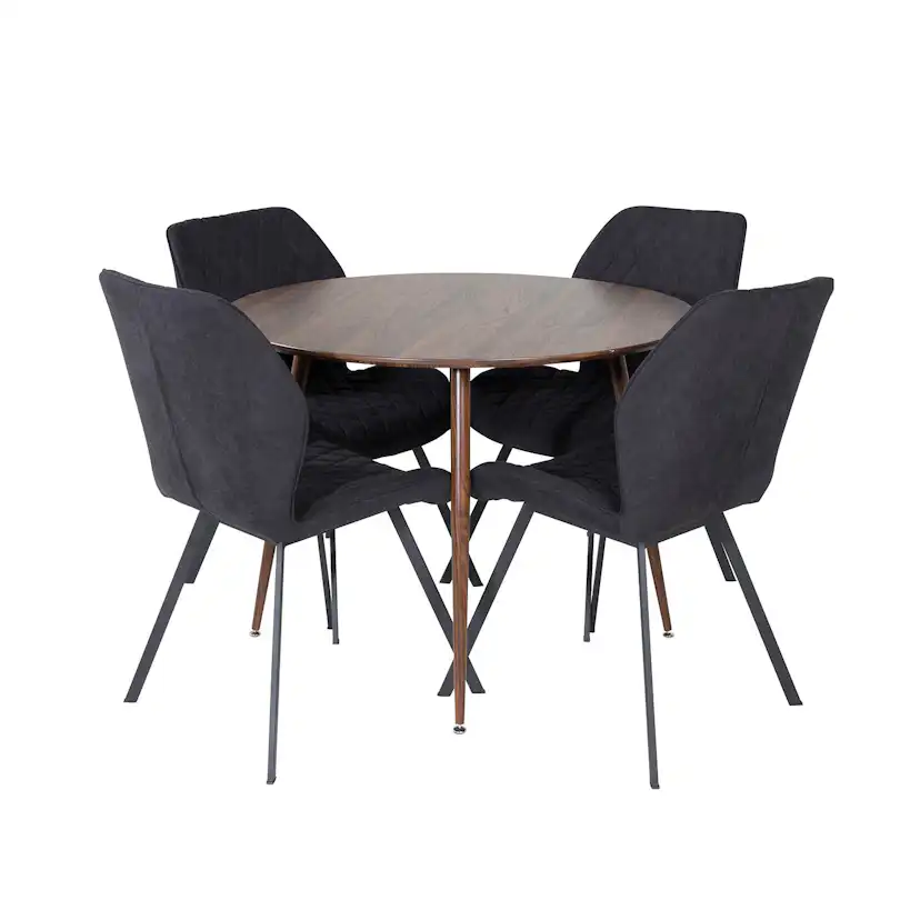 Spisegruppe Venture Home Plake med 4 Geneva Stoler Rundt