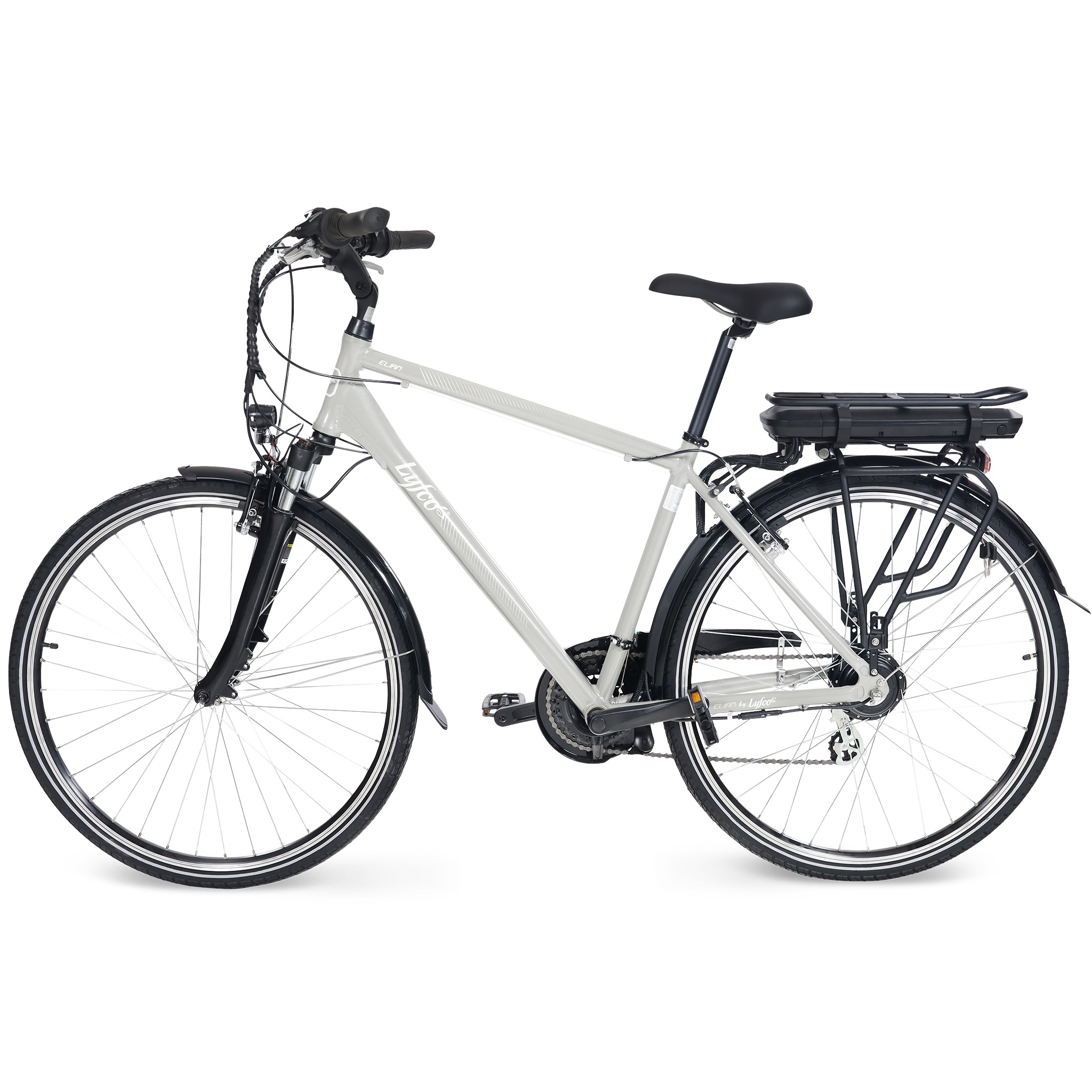 Elsykkel Lyfco Herre 28" - Elian 10,4 Ah Sølv
