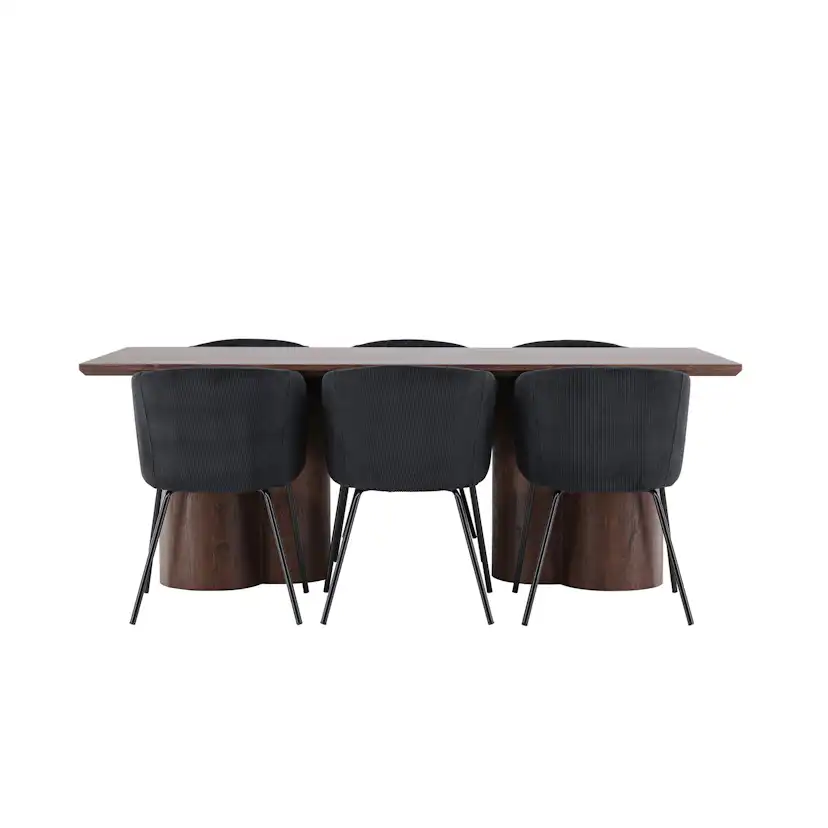 Spisegruppe Venture Home Olivia 210 med 6 stk Berit Stoler